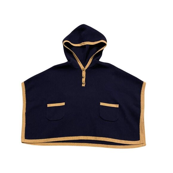 Janie and Jack Baby Girl's Navy Poncho - Size 12-18 months - Like New! - Picture 1 of 2